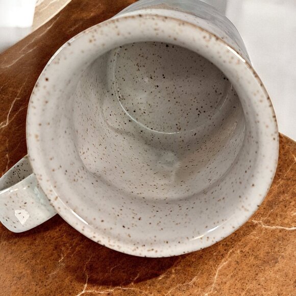 Beautiful Pottery mug 4" tall marked on bottom MKS floral unique - Picture 6 of 7